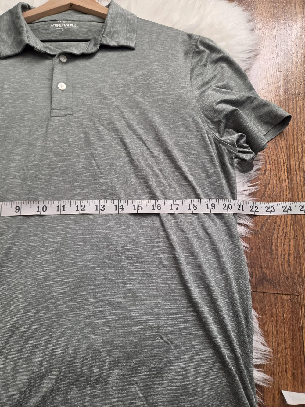 J. Crew Performance Heather Green Polo Shirt - Men's